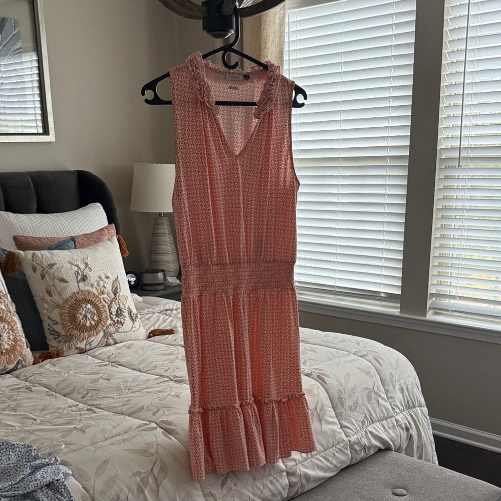 Cabana Life Coral Sleeveless Midi Dress